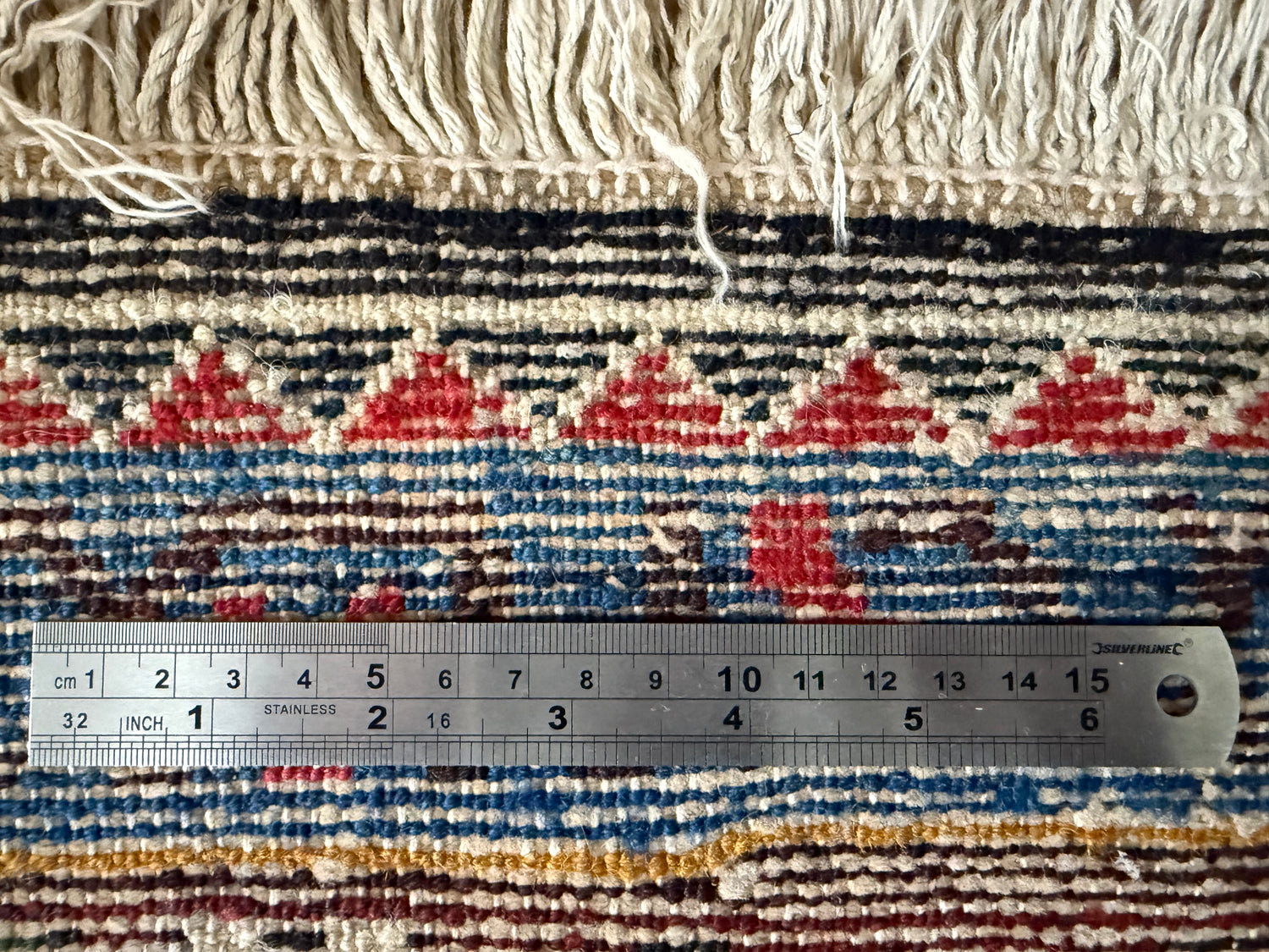 Lang vintage Heriz-stijl tapijt – 405 × 165 cm