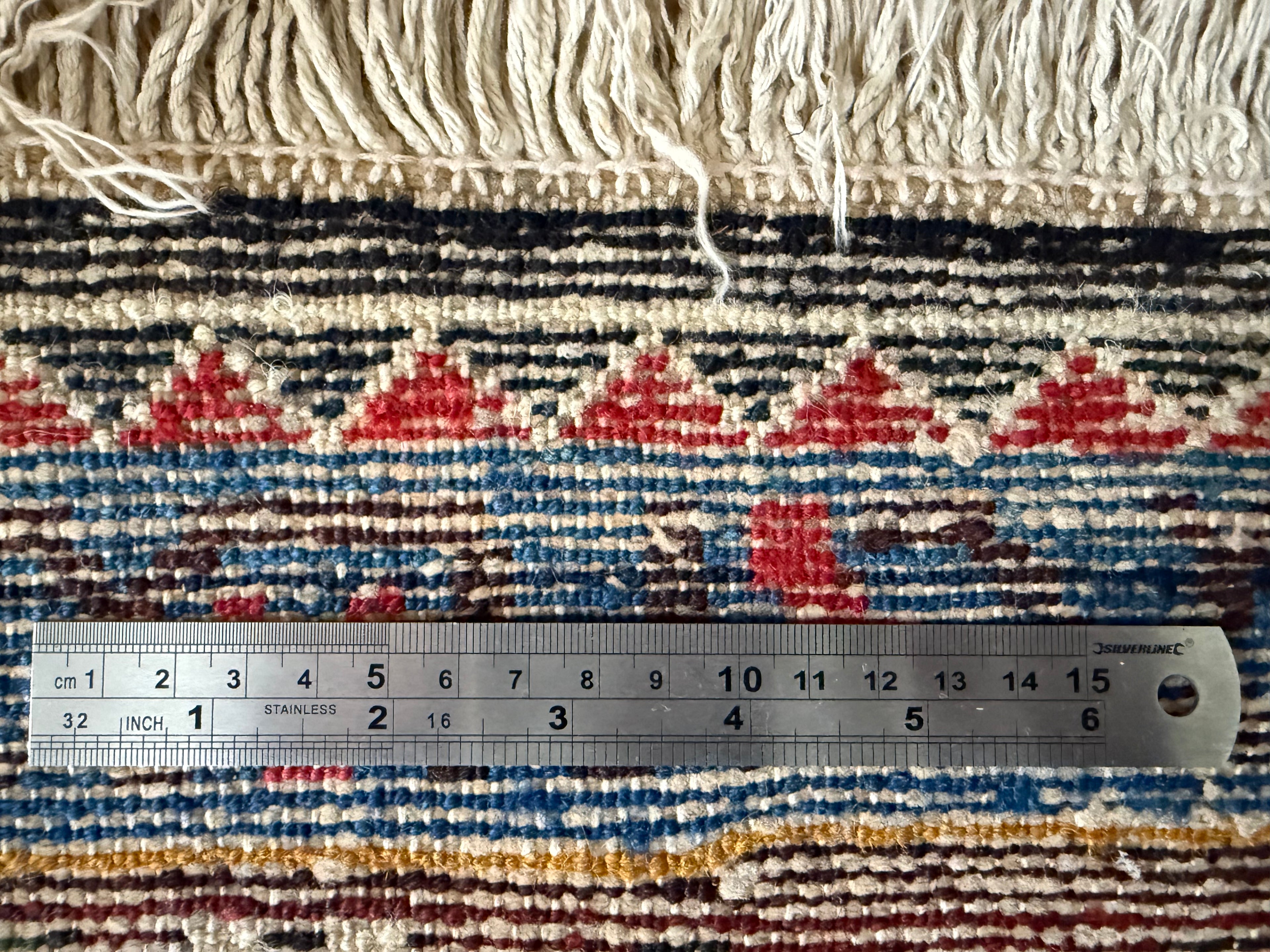 Lang vintage Heriz-stijl tapijt – 405 × 165 cm