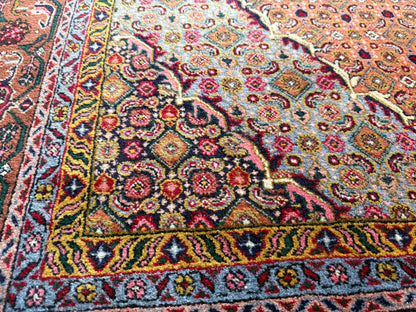 Tapete vintage nó à mão – estilo Bidjar – 310 × 200 cm – padrão Mahi