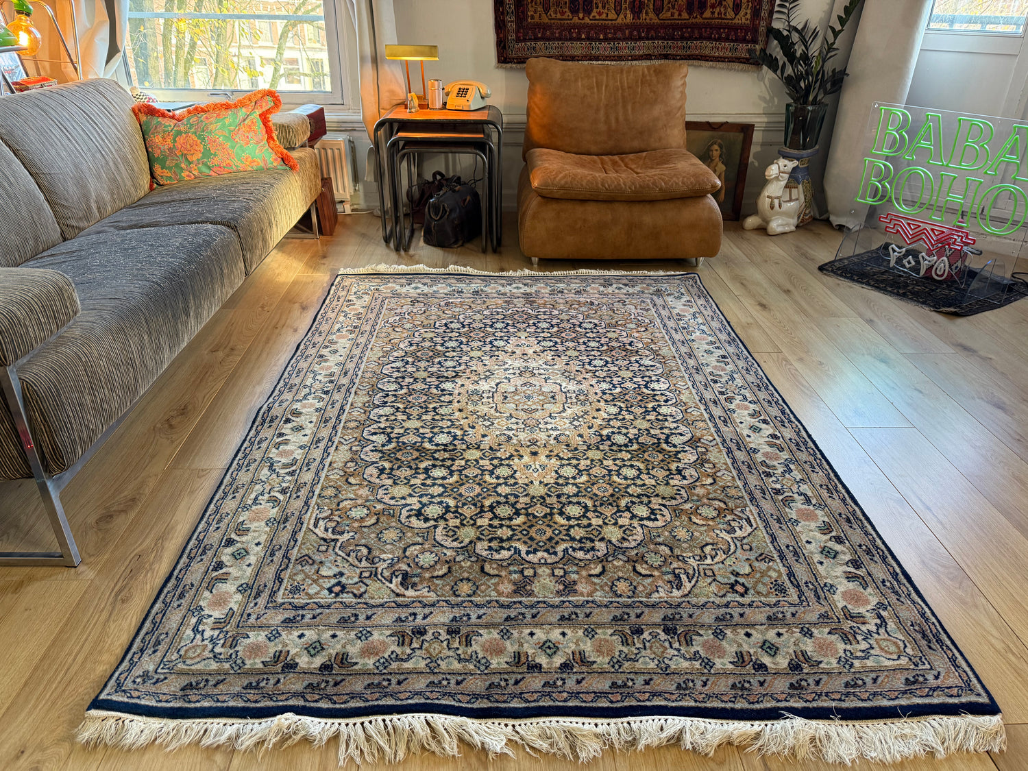 Handgeknoopt vintage klassiek tapijt – ca. 220 × 148 cm