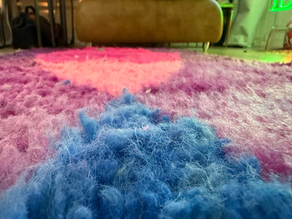 Authentiek Berber wollen kleed – kleurrijke Marokkaanse loper (310 × 70 cm)