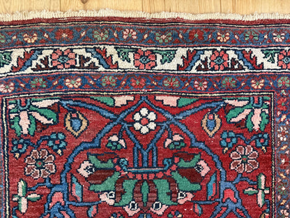 Sleets Vintage handgeknoopt oosters tapijt – 193 × 104 cm