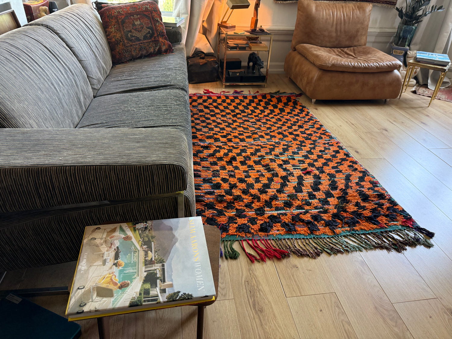 Vintage Boucherouite Rug – 211 × 120 cm