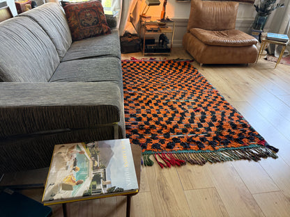 Vintage Boucherouite Rug – 211 × 120 cm