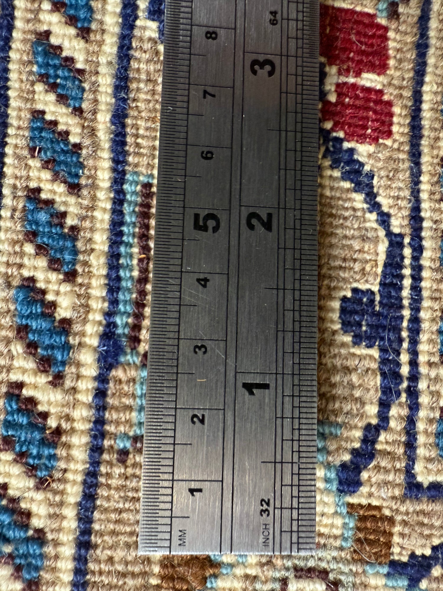 Handgeknoopt vintage Nain stijl tapijt – ca. 355 × 248 cm