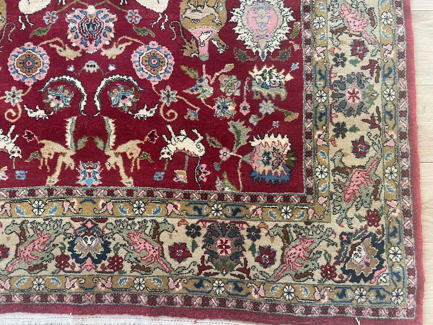 Handgeknoopt vintage Oosters tapijt – ca. 265 × 162 cm