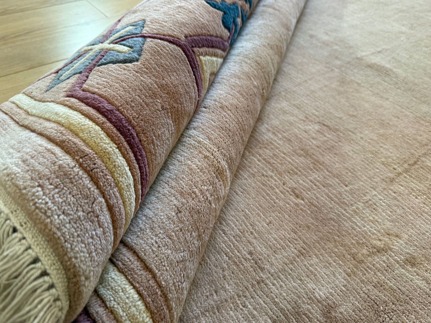 Handgeknoopt vintage tapijt – Chinese Art Deco stijl – ca. 250 × 300 cm