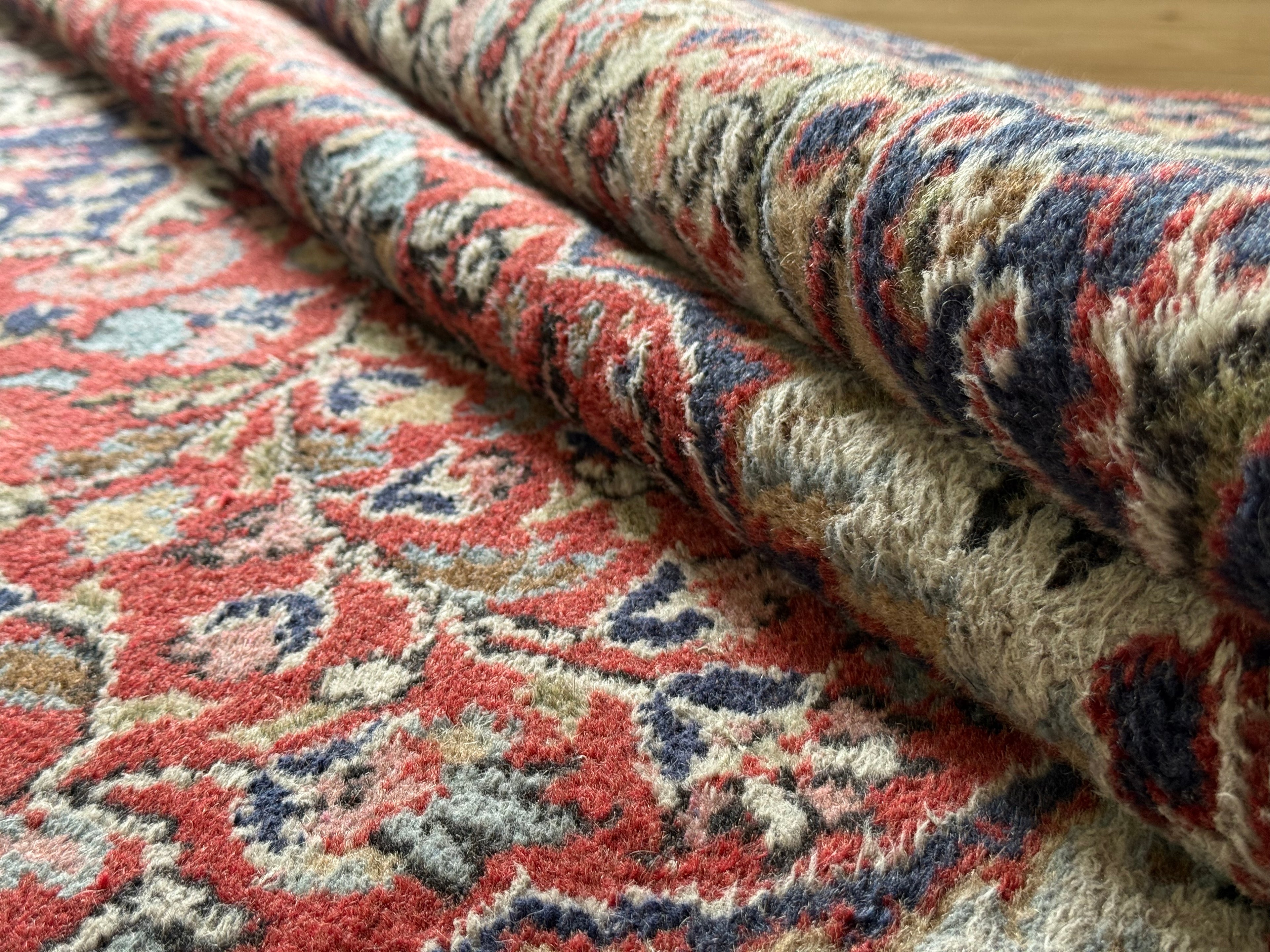 handgeknoopt Oosters Vintage tapijt Kashan stijl  215 x 345 cm