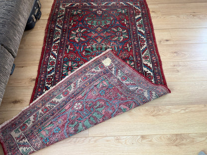 vintage Oosters Tapijt handgeknoopt– 104x194 cm