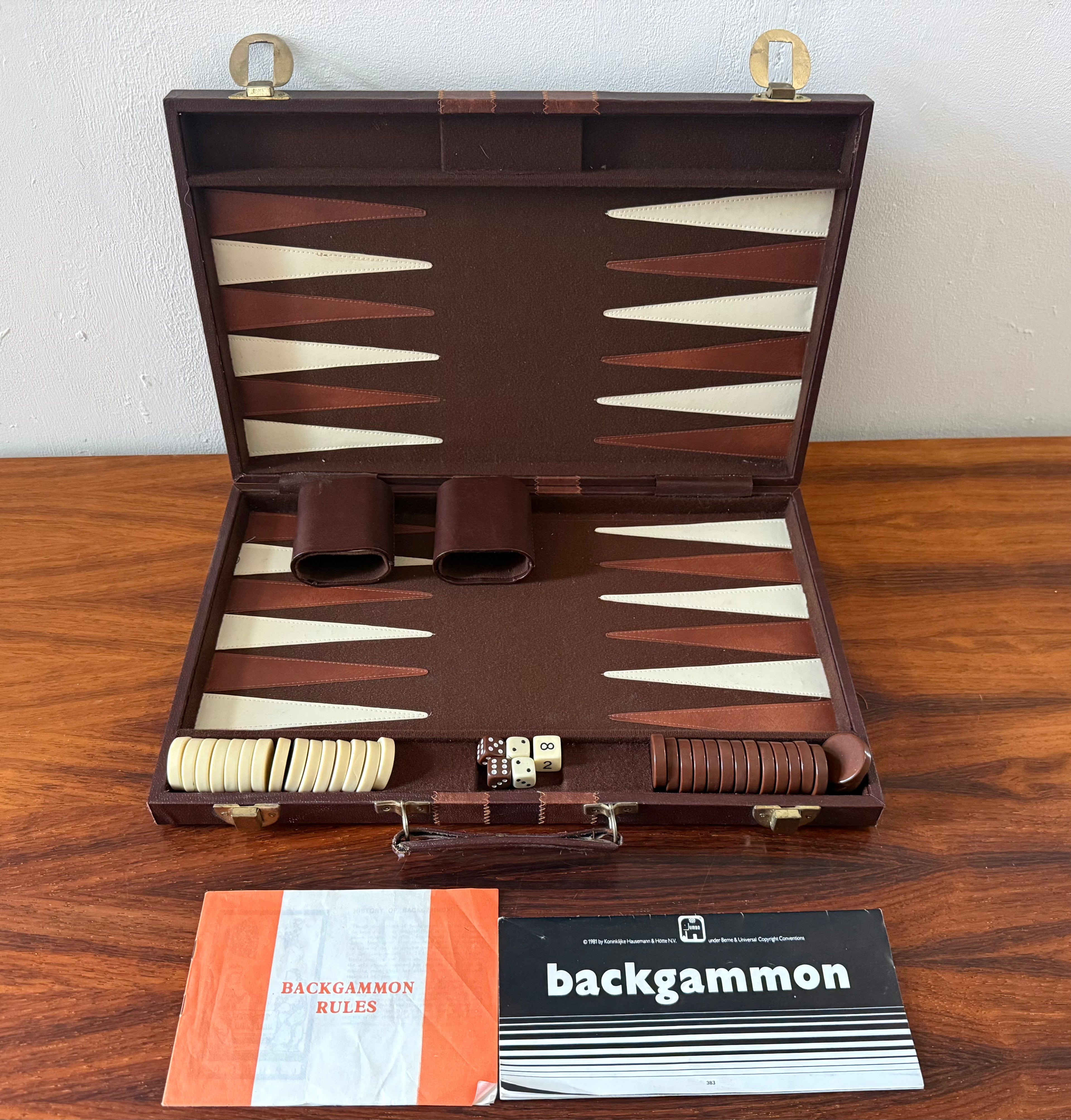 Vintage Backgammon Set Years 80 (1981) Retro Executive Briefcase