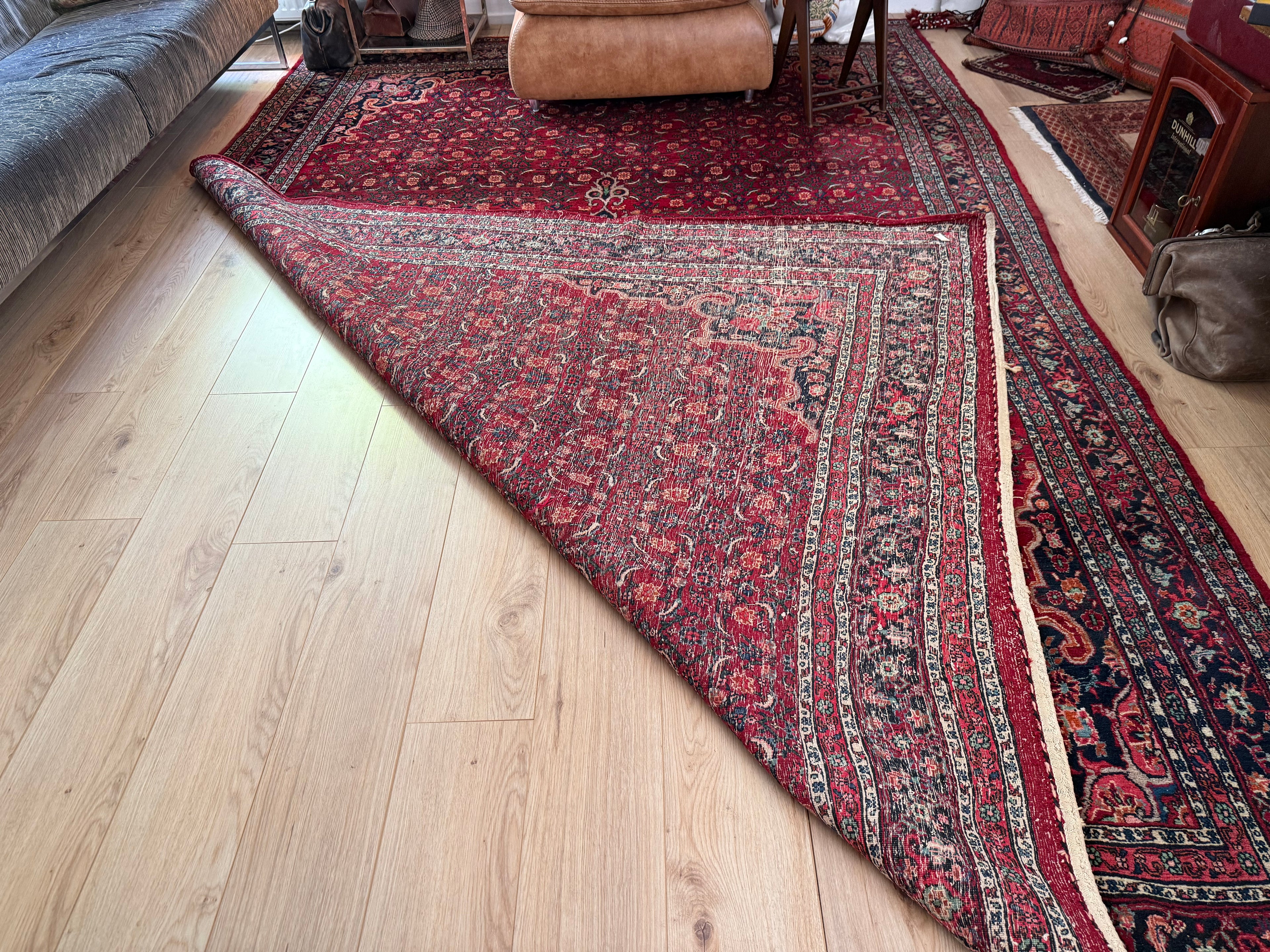 Grande tappeto persiano vintage Hosseinabad – 356 × 242 cm, risalente circa al 1960