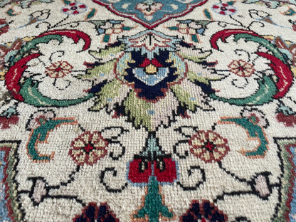 Groot Oosters Tabriz stijl tapijt 350 x 220 handgeknoopt vintage