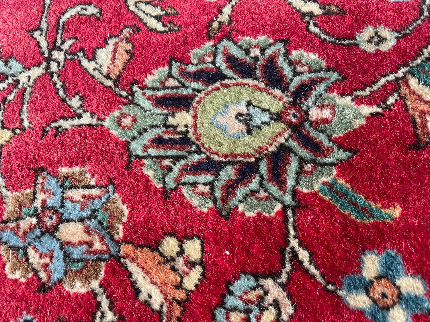 Groot Oosters Tabriz stijl tapijt 350 x 220 handgeknoopt vintage