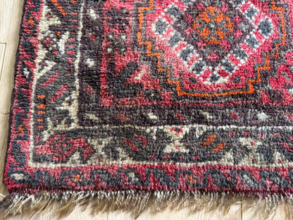 Handgeknoopt vintage Oosters tapijt – ca. 164 × 114 cm
