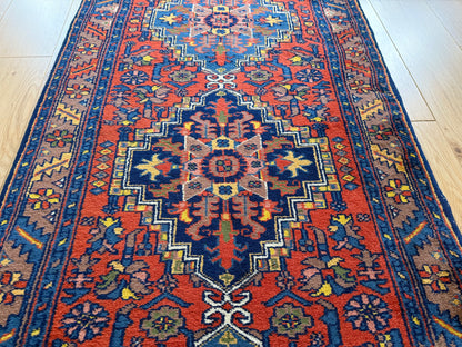 Handgeknoopte wollen loper – ca. 340 × 89 cm