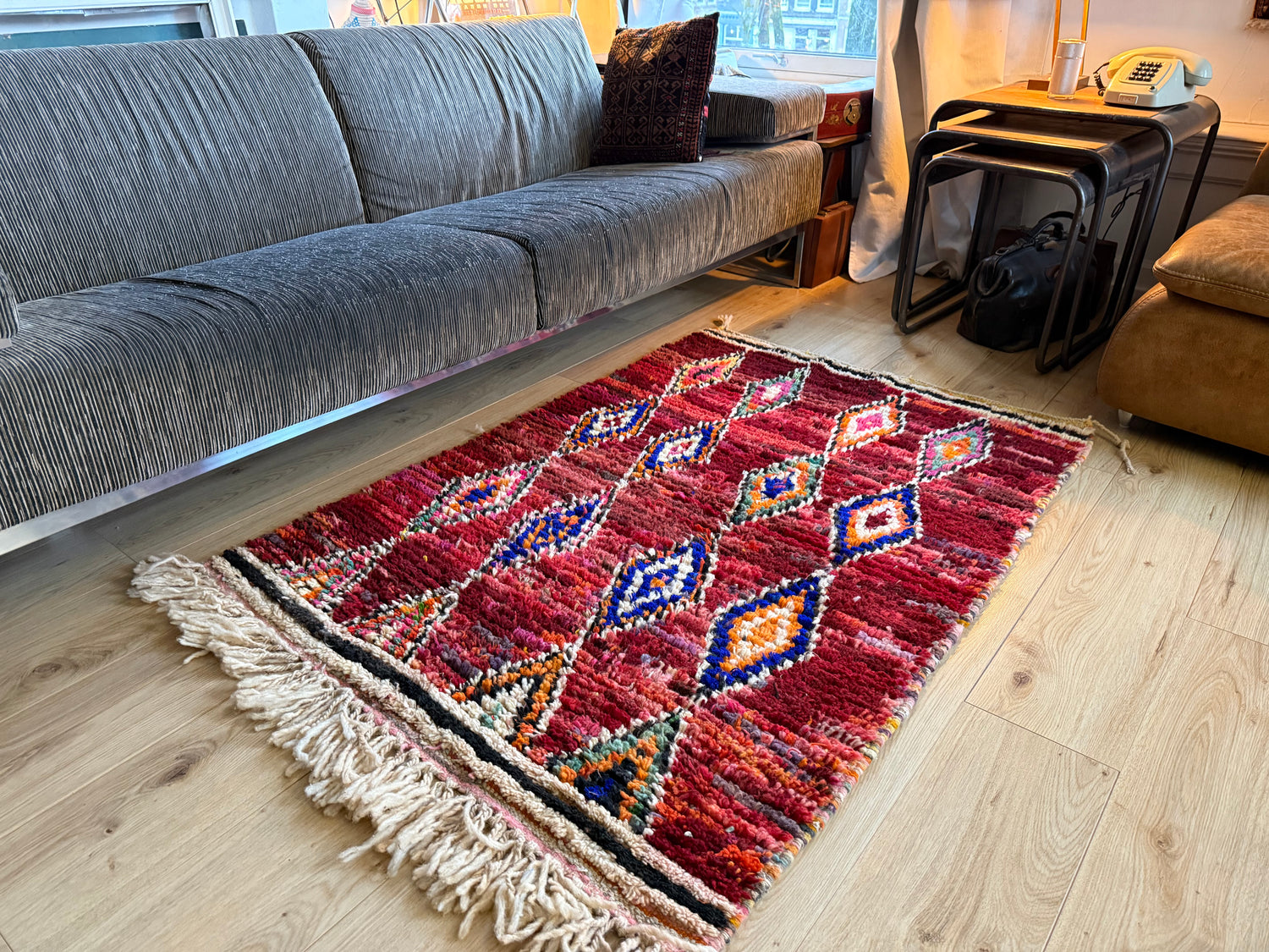 Warm vintage Berber tapijt – 154 × 102 cm