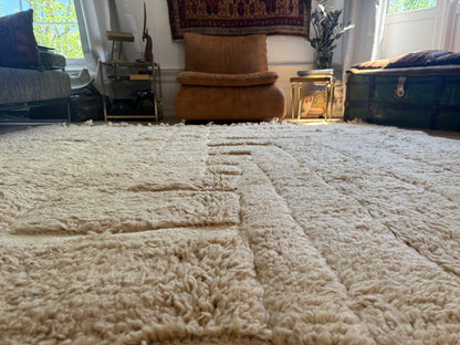 Vintage Moroccan Relief Carpet 311 × 234 cm