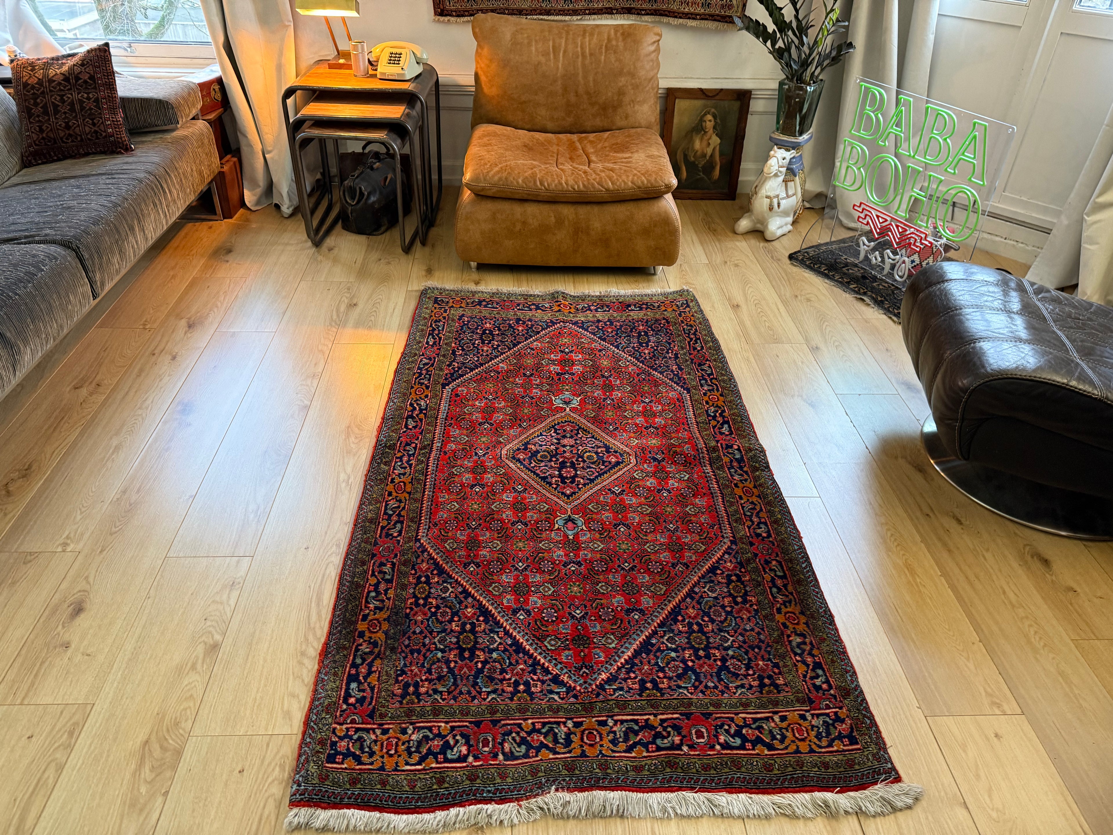 Vintage klassiek handgeknoopt tapijt – ca. 192 × 106 cm