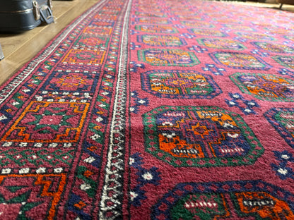 GEREINIGD Handgeknoopt Pakistaans Bochara tapijt 285×183 cm