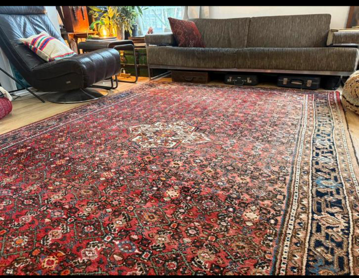 Hand-knotted vintage rug – Sun-kissed patina approx. 306 × 207 cm