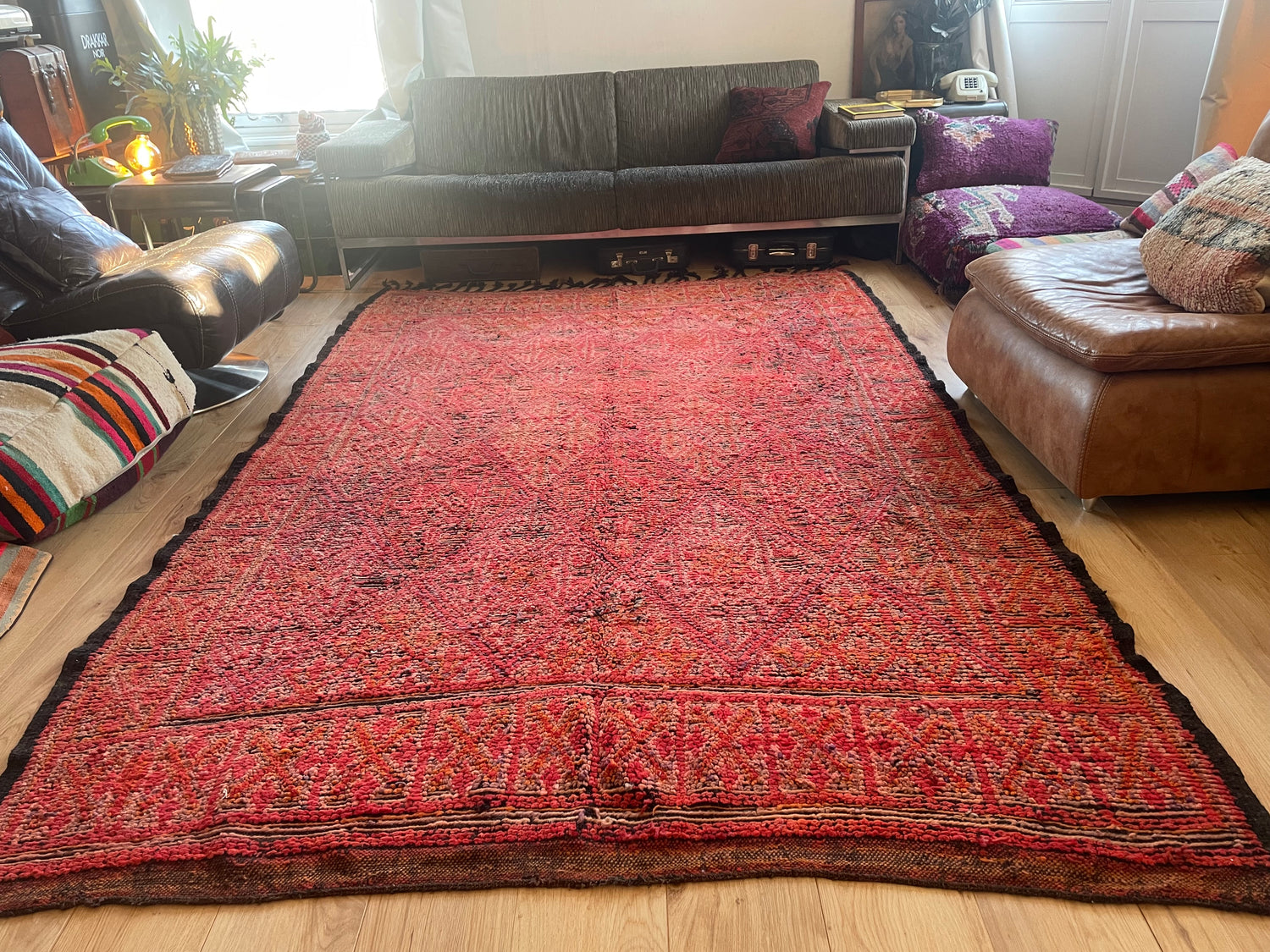 Handgeknoopt vintage Talsint tapijt – Marokko – ca. 296 × 187 cm