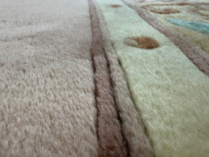 Vintage Deco-stijl wollen tapijt – ca. 330 × 215 cm