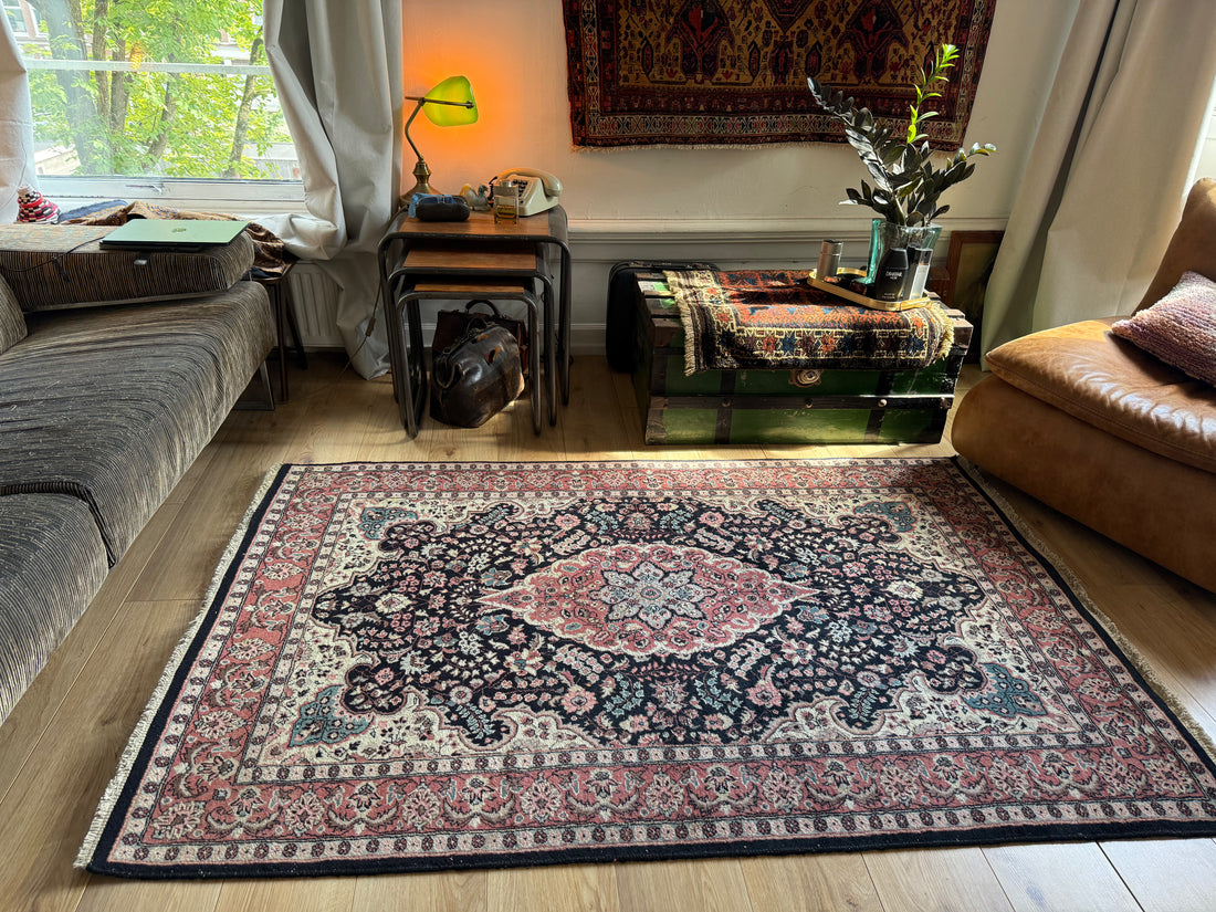 Handgeknoopt vintage tapijt – ca. 193 × 126 cm