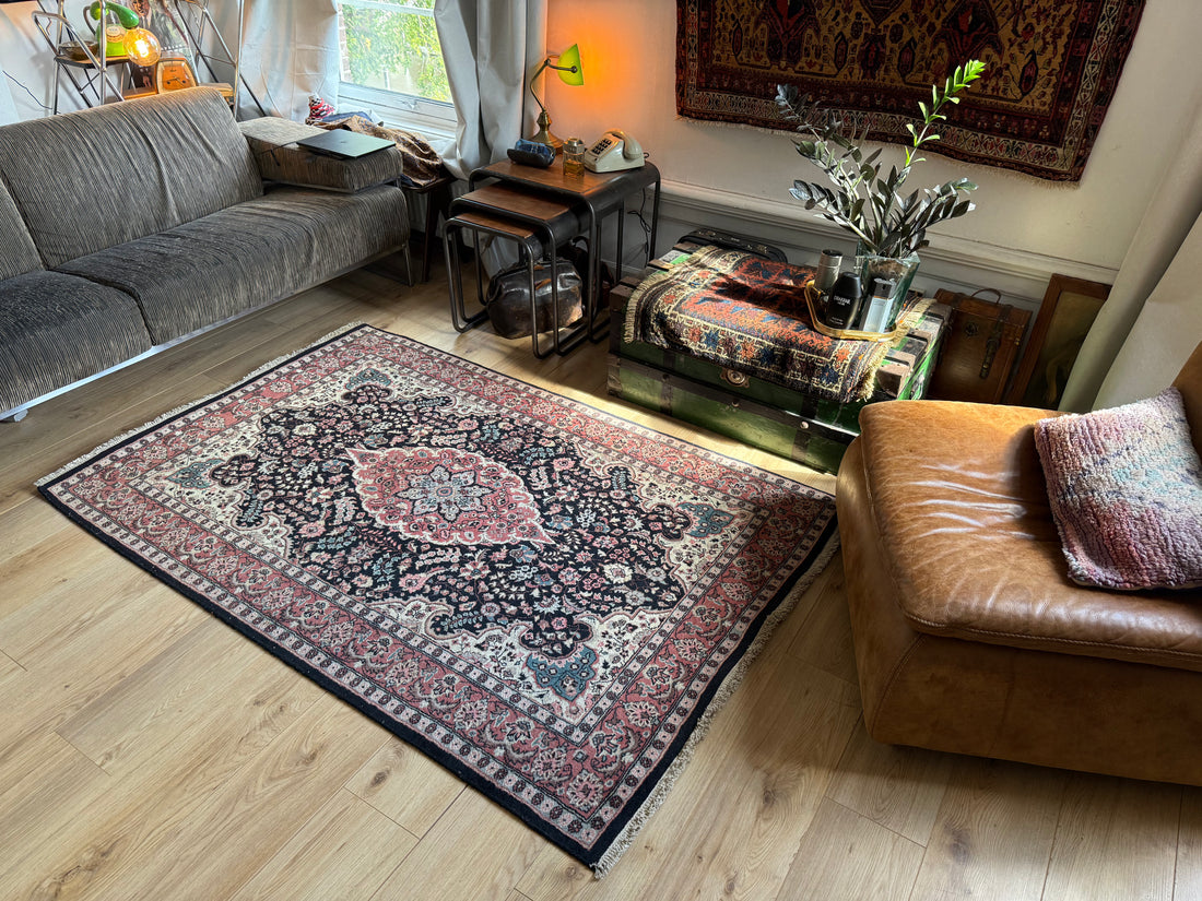 Handgeknoopt vintage tapijt – ca. 193 × 126 cm