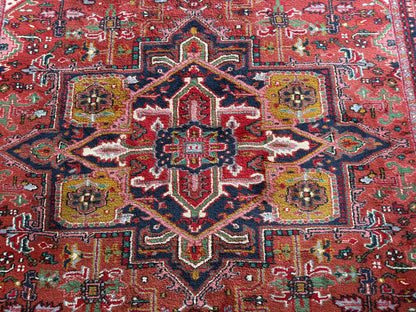Handgeknoopt vintage tapijt Oosters Heriz design – ca. 340 × 248 cm
