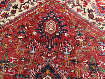 Handgeknoopt vintage tapijt Oosters Heriz design – ca. 340 × 248 cm