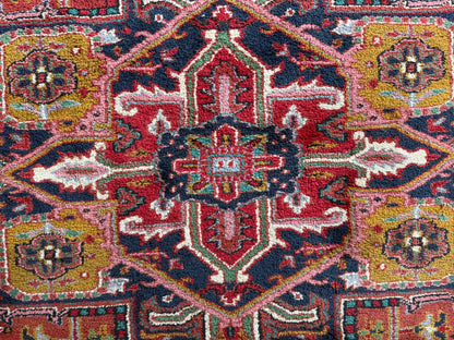 Handgeknoopt vintage tapijt Oosters Heriz design – ca. 340 × 248 cm