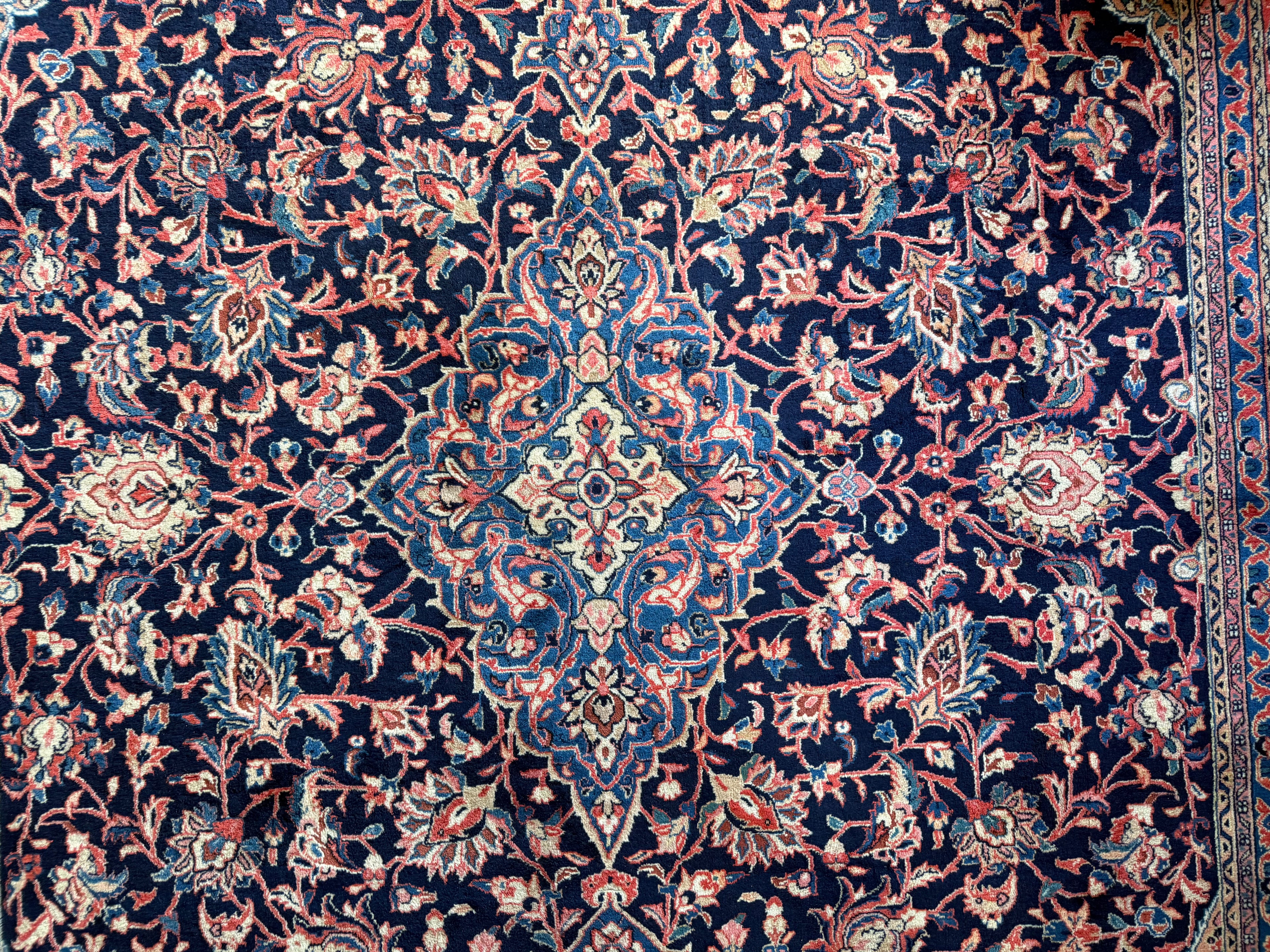 Handgeknoopt vintage tapijt – Klassiek Medaillon – ca. 367 × 265 cm