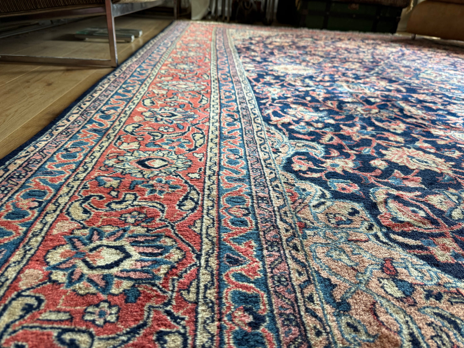 Handgeknoopt vintage tapijt – Klassiek Medaillon – ca. 367 × 265 cm