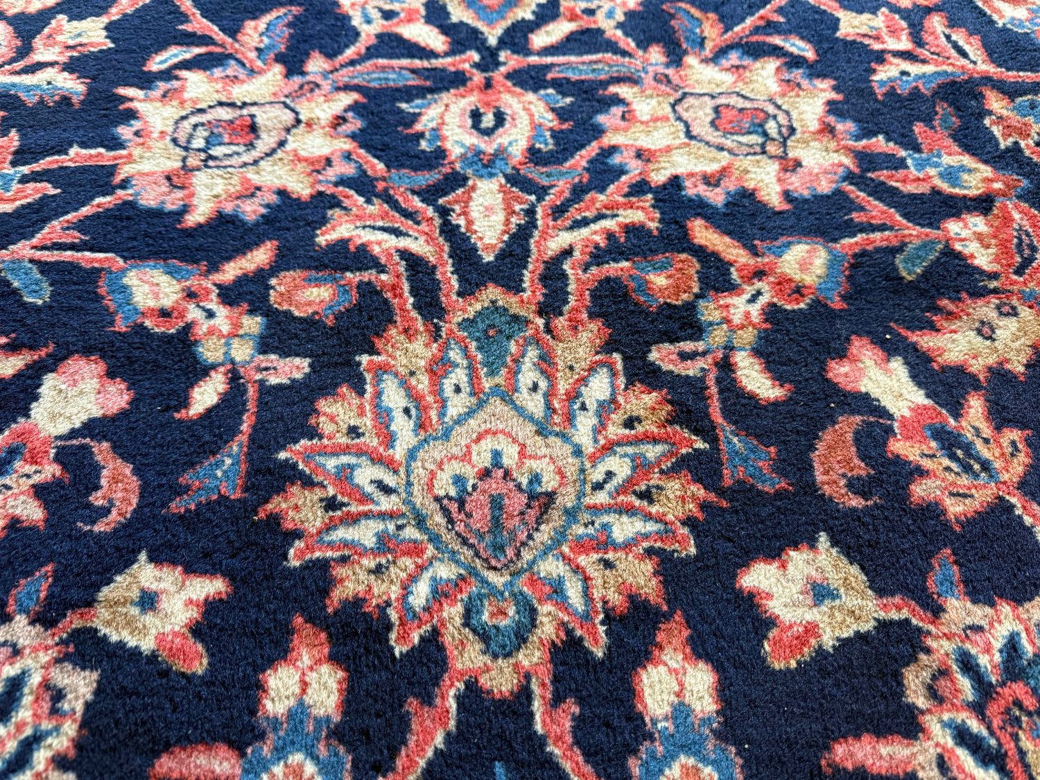 Handgeknoopt vintage tapijt – Klassiek Medaillon – ca. 367 × 265 cm