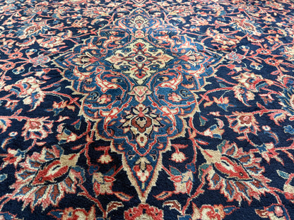 Handgeknoopt vintage tapijt – Klassiek Medaillon – ca. 367 × 265 cm