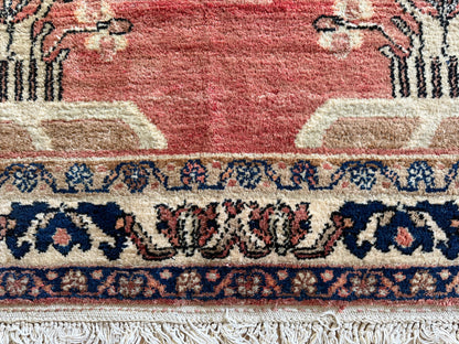 Handgeknoopt vintage tapijt – ca. 221 × 144 cm