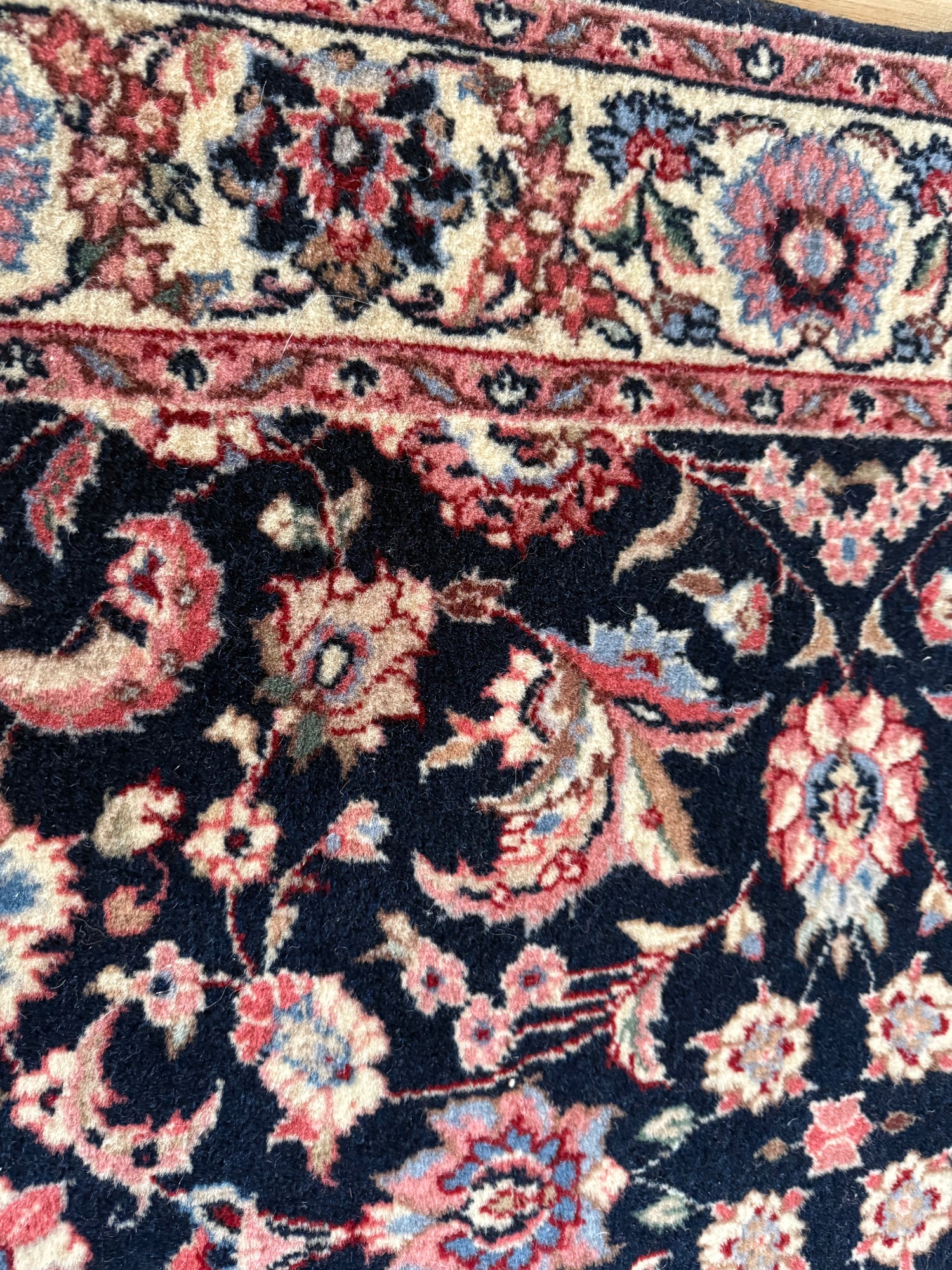 Handgeknoopte vintage loper – ca. 360 × 90 cm