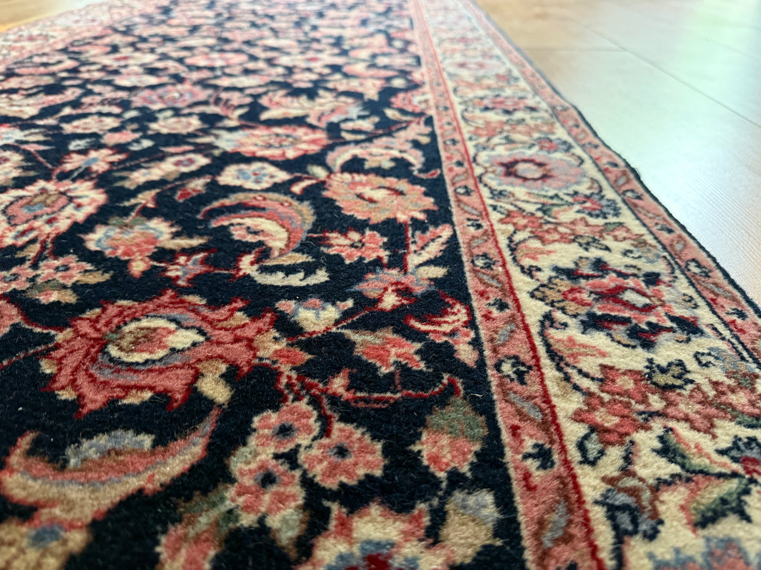 Handgeknoopte vintage loper – ca. 360 × 90 cm