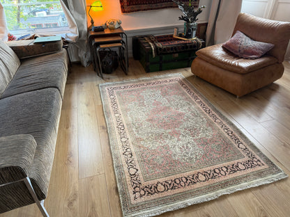 Handgeknoopt vintage tapijt – ca. 191 × 122 cm