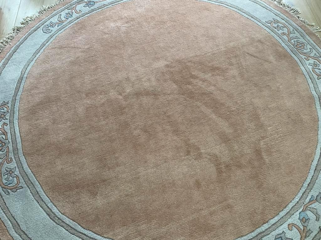 Rond handgeknoopt Nepalees tapijt diameter 242 cm