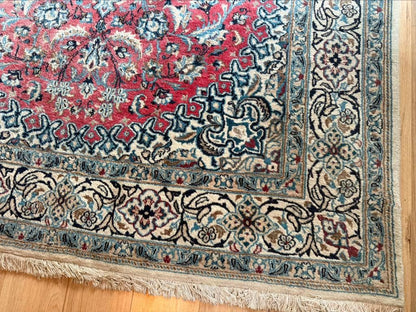 Vintage handgeknoopt oosters Tapijt Kashan stijl 200 x 300