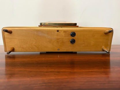 German pendulum clock from the middle of the century by Hermle – mechanical 8-day wooden clock, circa 1950