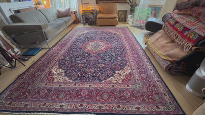 Monumentaal vintage tapijt met klassiek medaillon – 321 × 213 cm