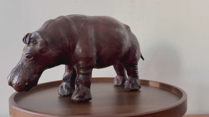 Vintage Leather Hippopotamus – Understated Elegance with Character