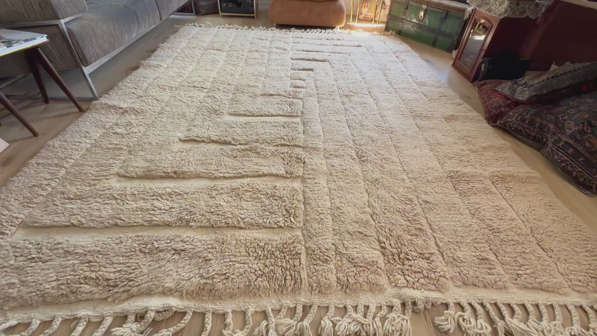 Vintage Moroccan Relief Carpet 311 × 234 cm