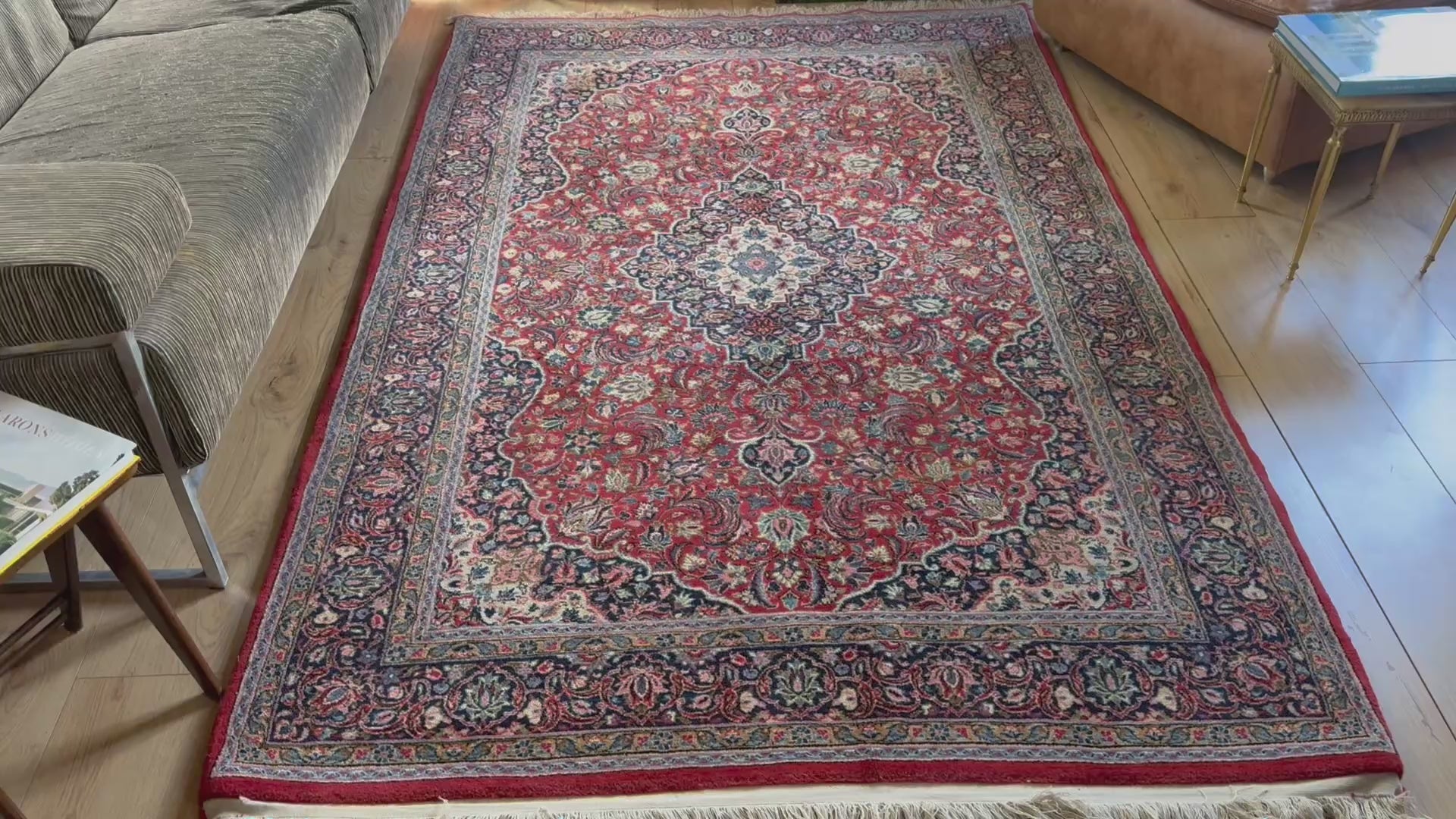 Vintage hand-knotted classic carpet 243 × 148 cm