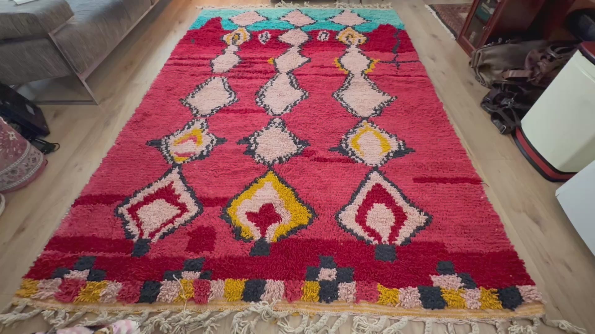 Vintage Marokkaans Boujad tapijt – 300 × 191 cm