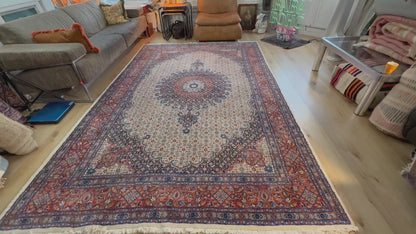 Handgeknoopt Oosters vintage tapijt – 310 × 200 cm – Professioneel gereinigd