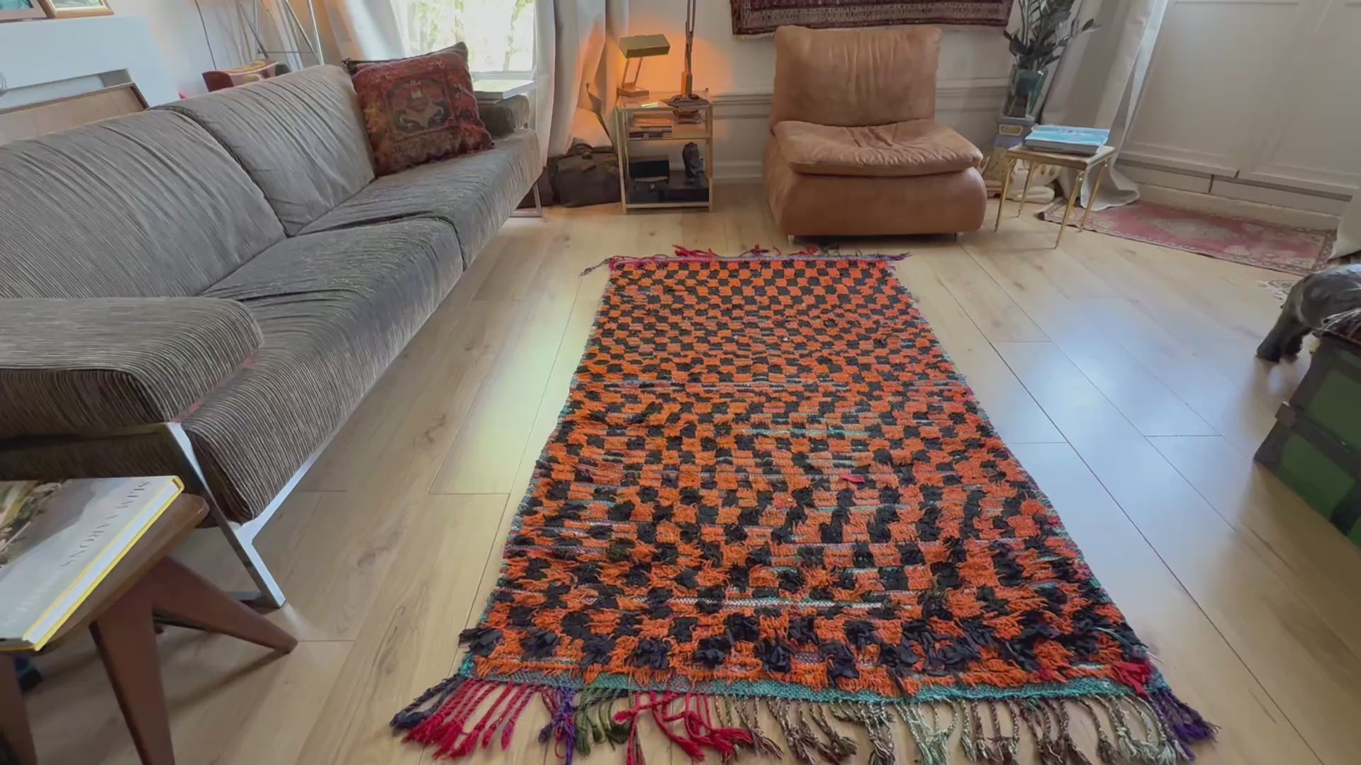 Vintage Boucherouite Rug – 211 × 120 cm