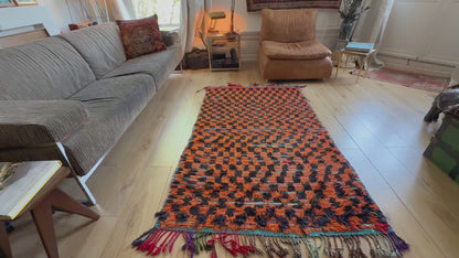 Vintage Boucherouite Rug – 211 × 120 cm